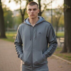 ADIDAS Men's Full-Zip Tech Fleece Hoodie